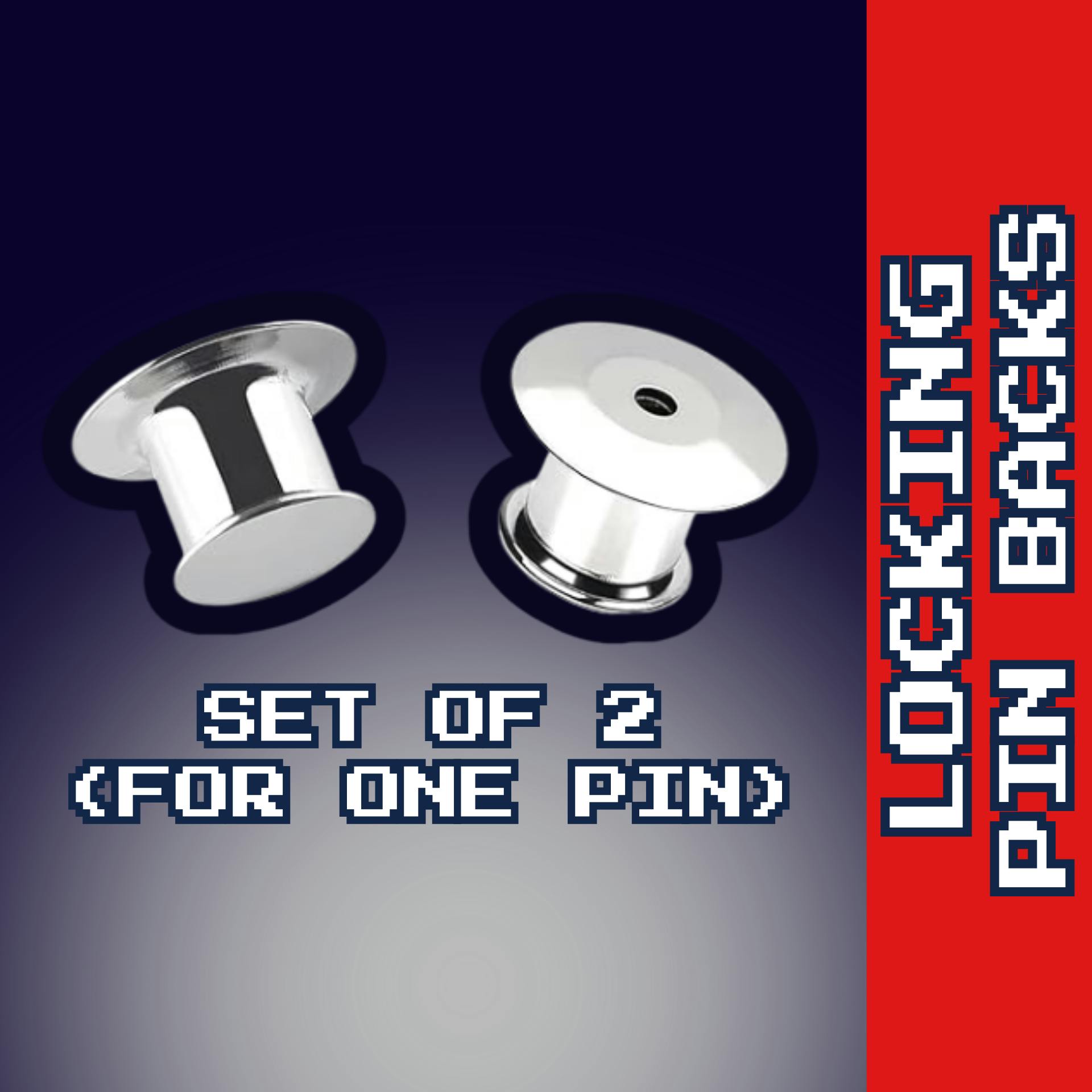 Locking Pin Backs (Set of 2)