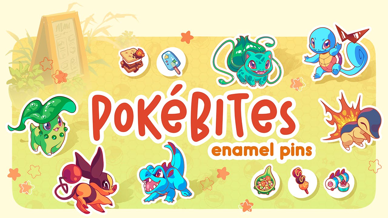 PokéBites | Pocket-size pin pals with mega appetites - BackerKit