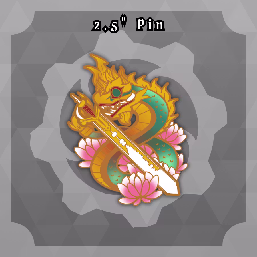 Blades Beasts and Blooms: 2.5in India Pin