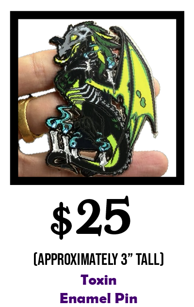 Toxin Enamel Pin
