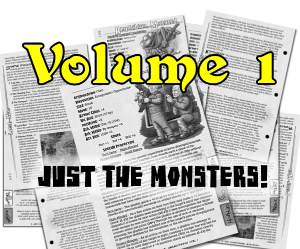 Monsters ONLY from Unnatural Selections Volume 1