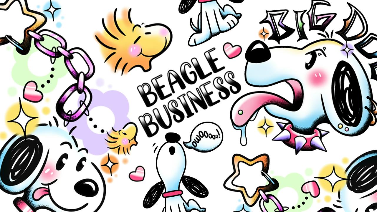 BEAGLE BUSINESS - A Snoopy Sticker Project