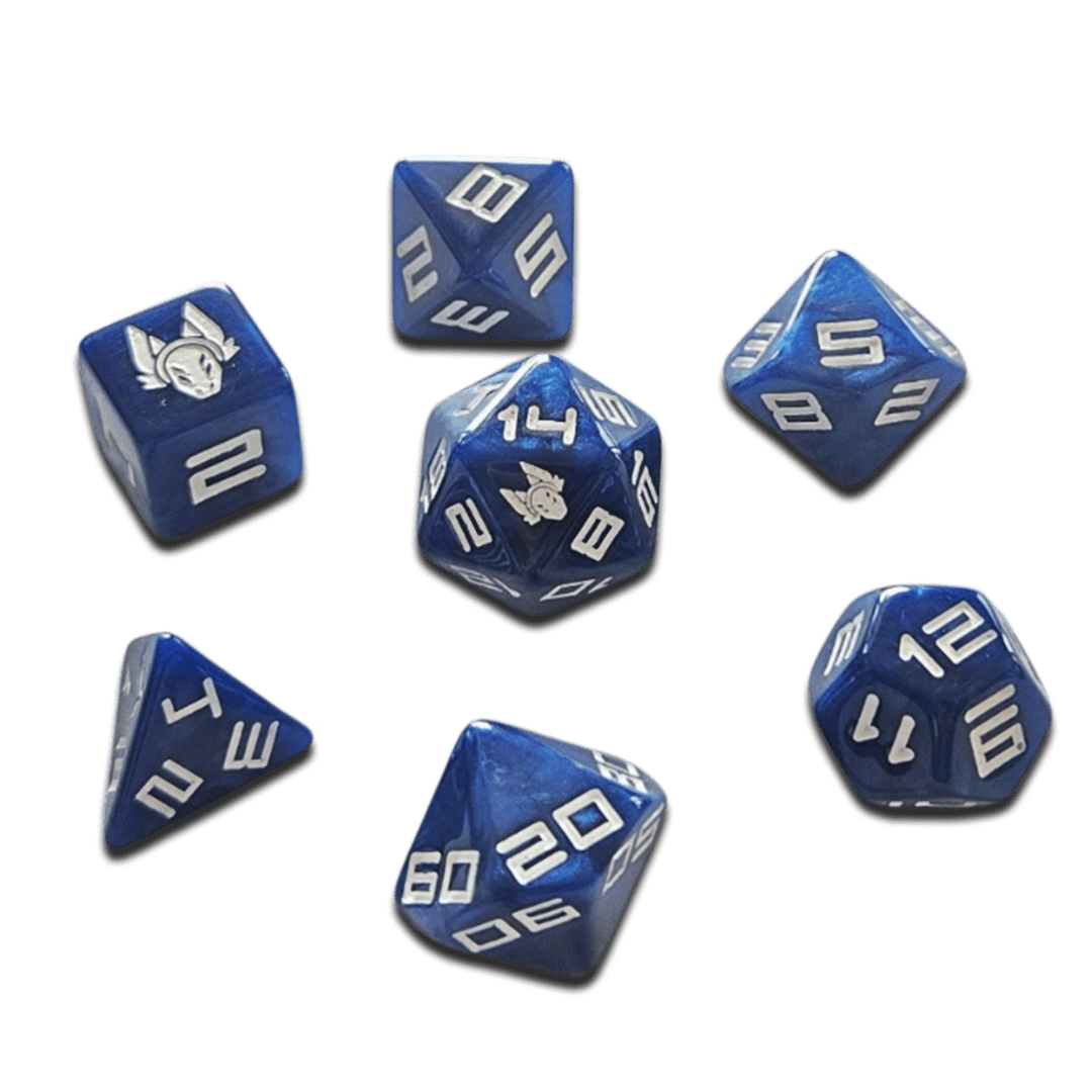 ZOR Dice Set - Navy & White
