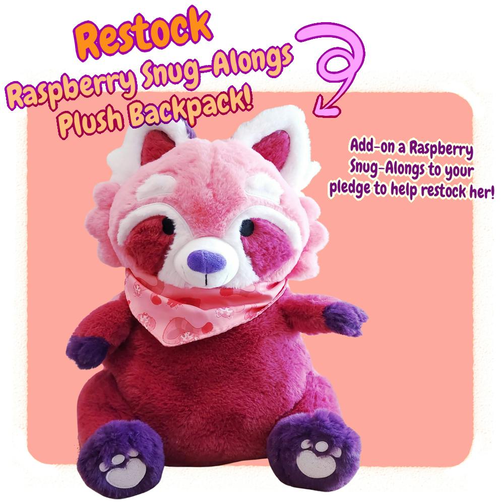 Raspberry Snug-Alongs Plush Backpack RESTOCK!