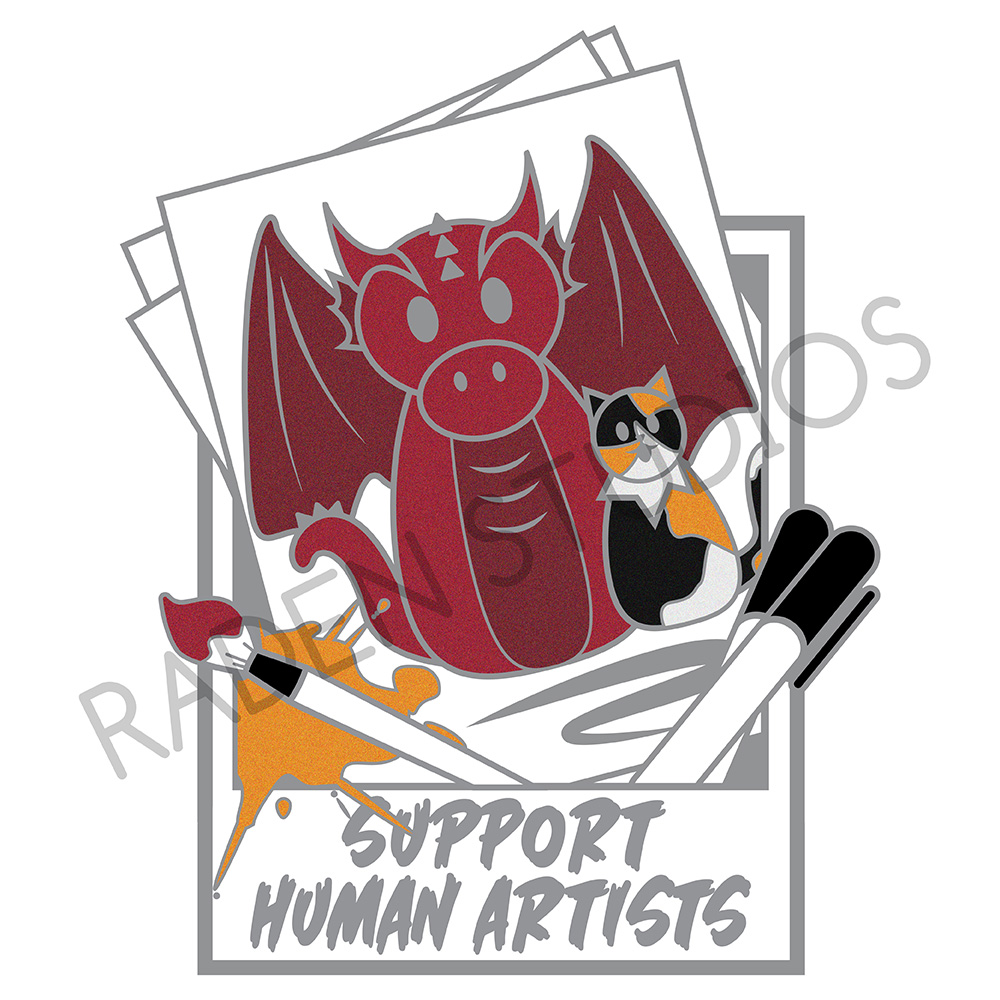 Con Adventurer Series - Support Human Artists (GLITTER A-GRADE PIN)