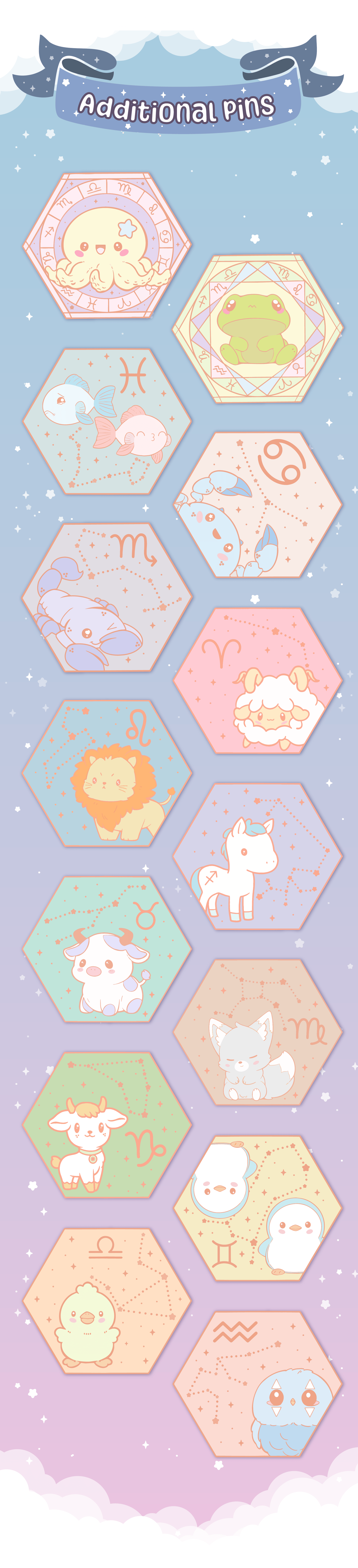 ✦ Additional Zodiac Pals Enamel Pin (Save $2 per pin from retail price!)