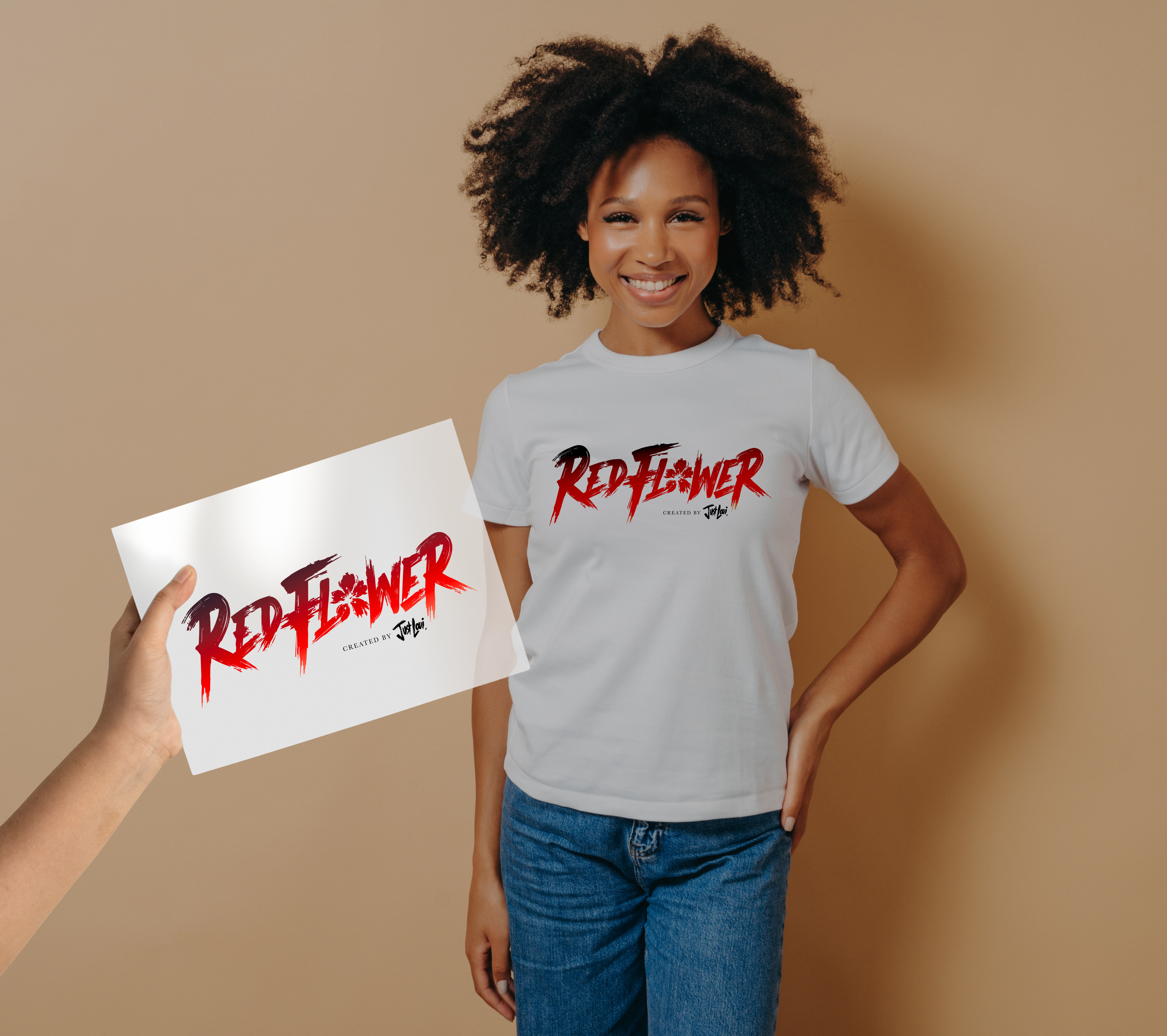 RED FLOWER DTG sheet