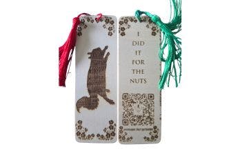 Wooden Flying Squirrel Bookmark