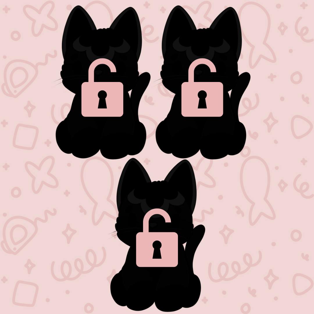 Three Koffee Kitten Plushies