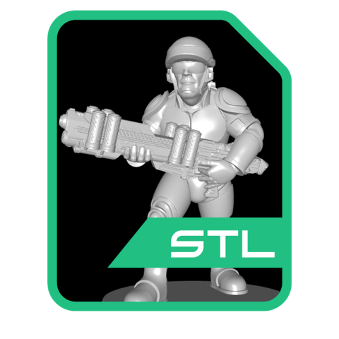 Marine Squad Miniatures STLs