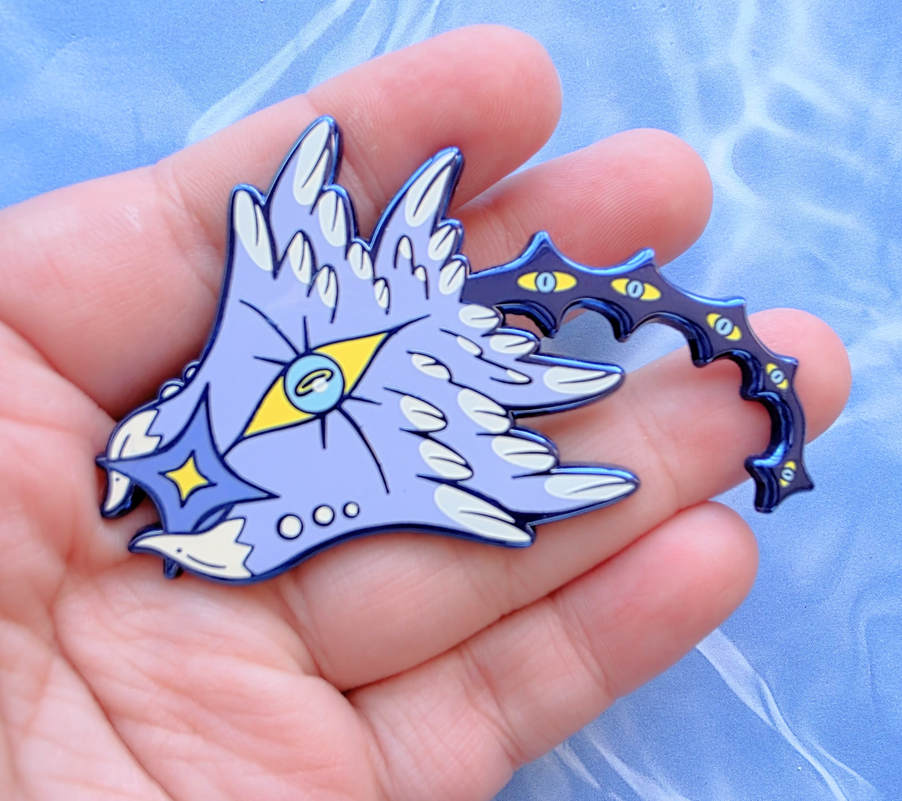 Angel Manta Ray | 2.5 inch Enamel Pin