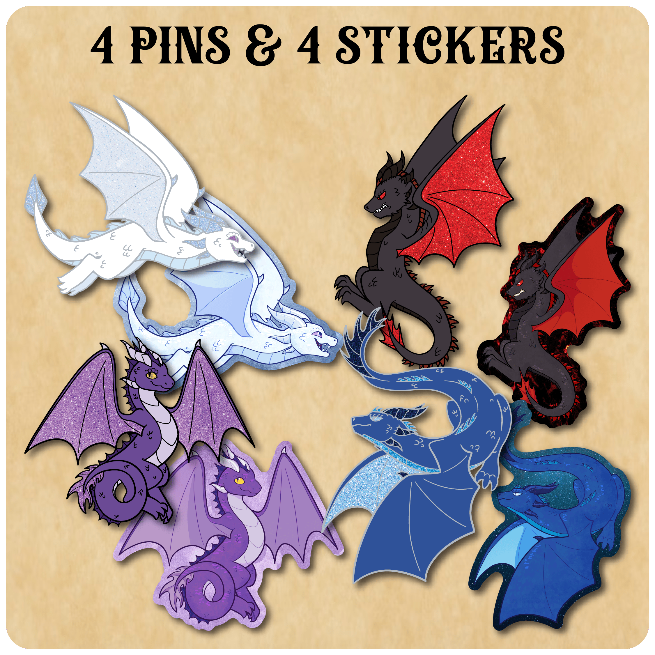 PINS & STICKERS All Four