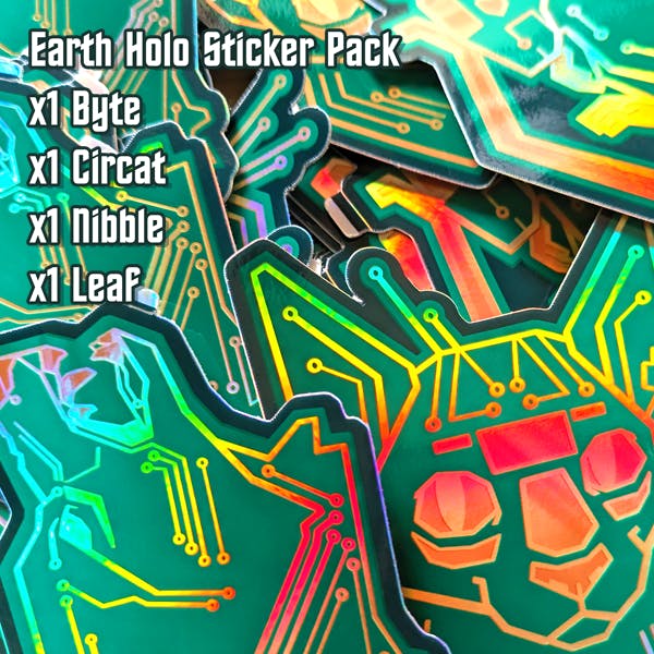 Earth Holo Sticker Pack