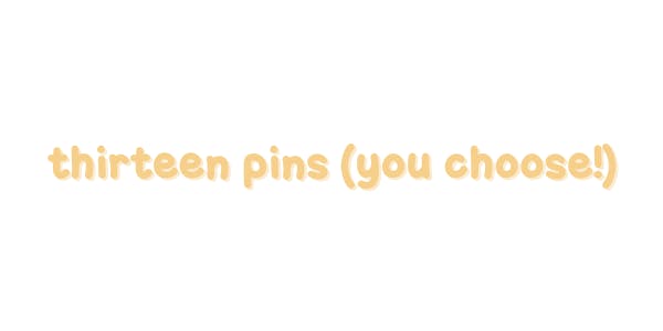 ✶ THIRTEEN PINS ✶