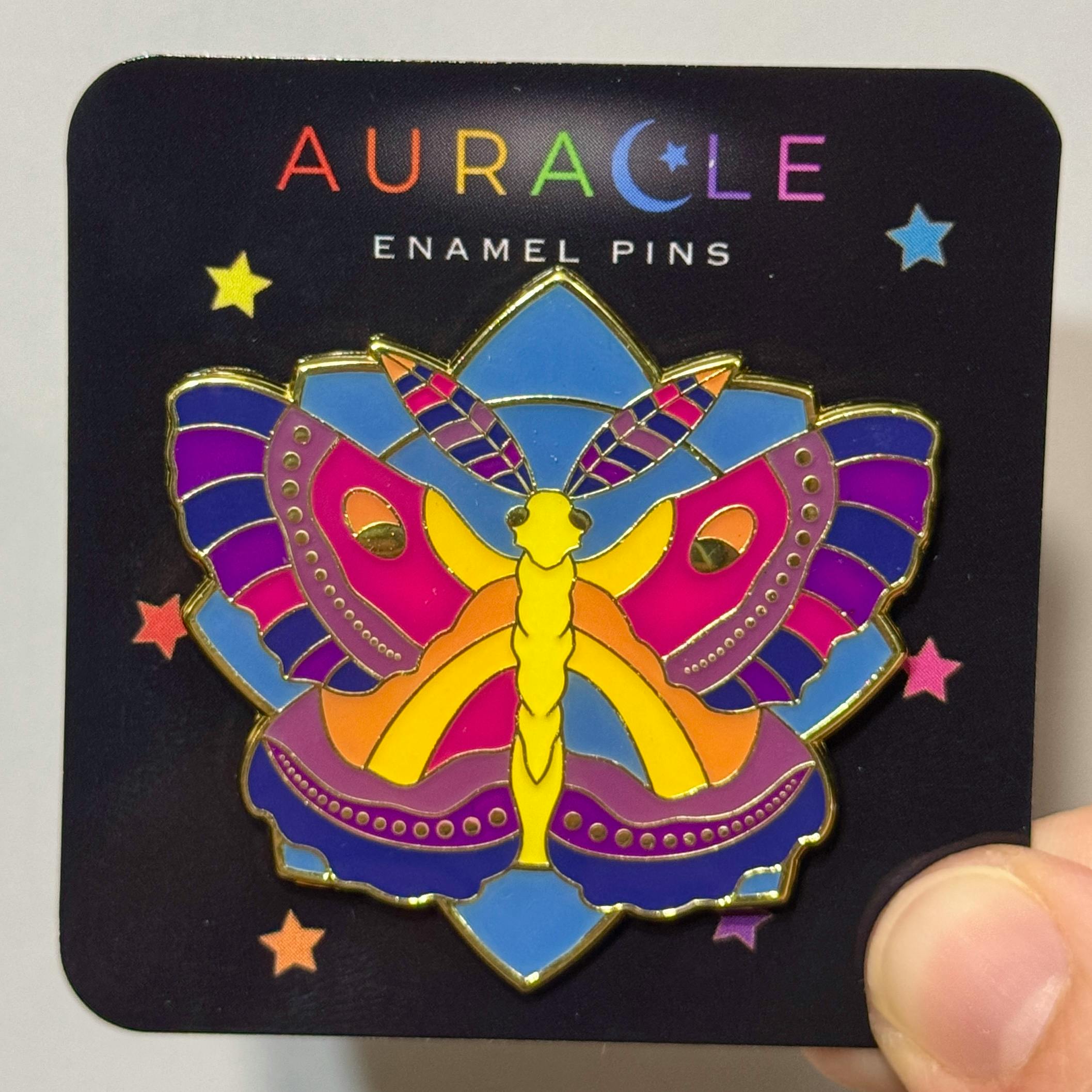 COLOR ERROR Dawnglow Moth Pin