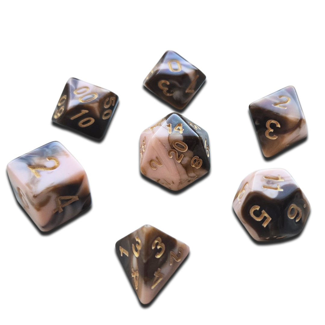 Dice Set (Hazelnut Cream Brown)