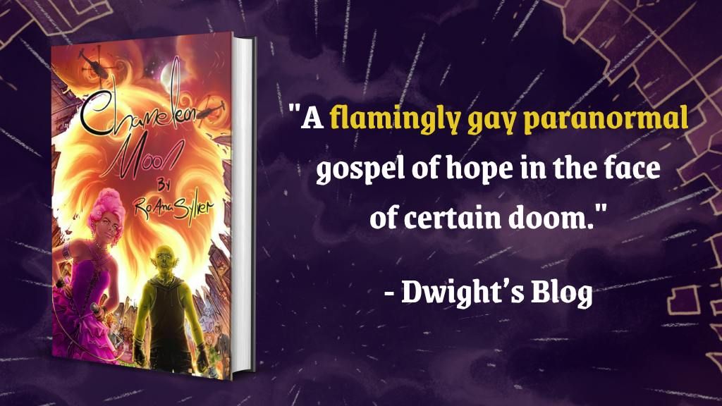 "A flamingly gay paranormal gospel in the face of certain doom." - Dwight's Blog