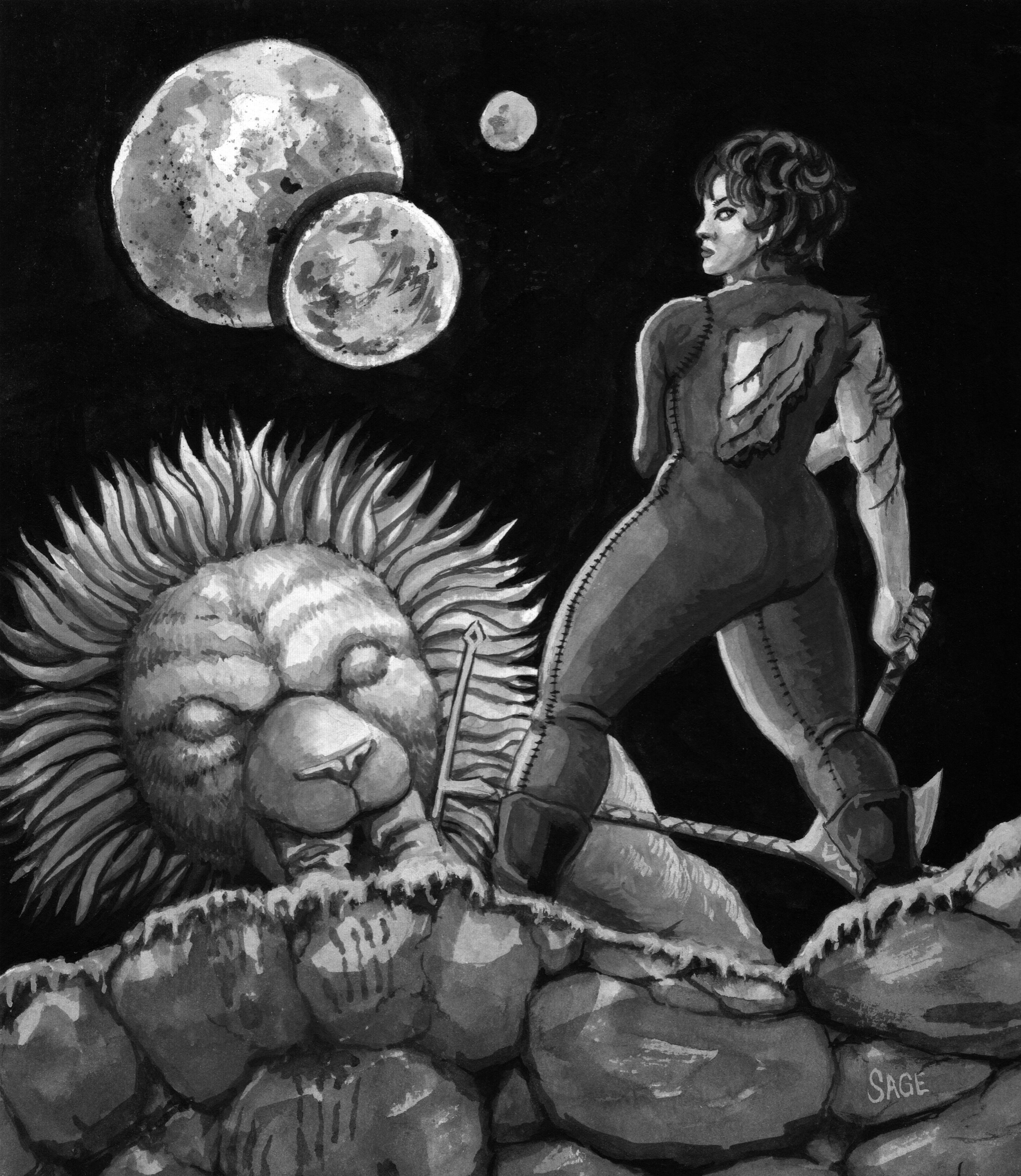 Litlöstá (Scatterbrained warrior/singer last seen in NESS #4's "Hunter")