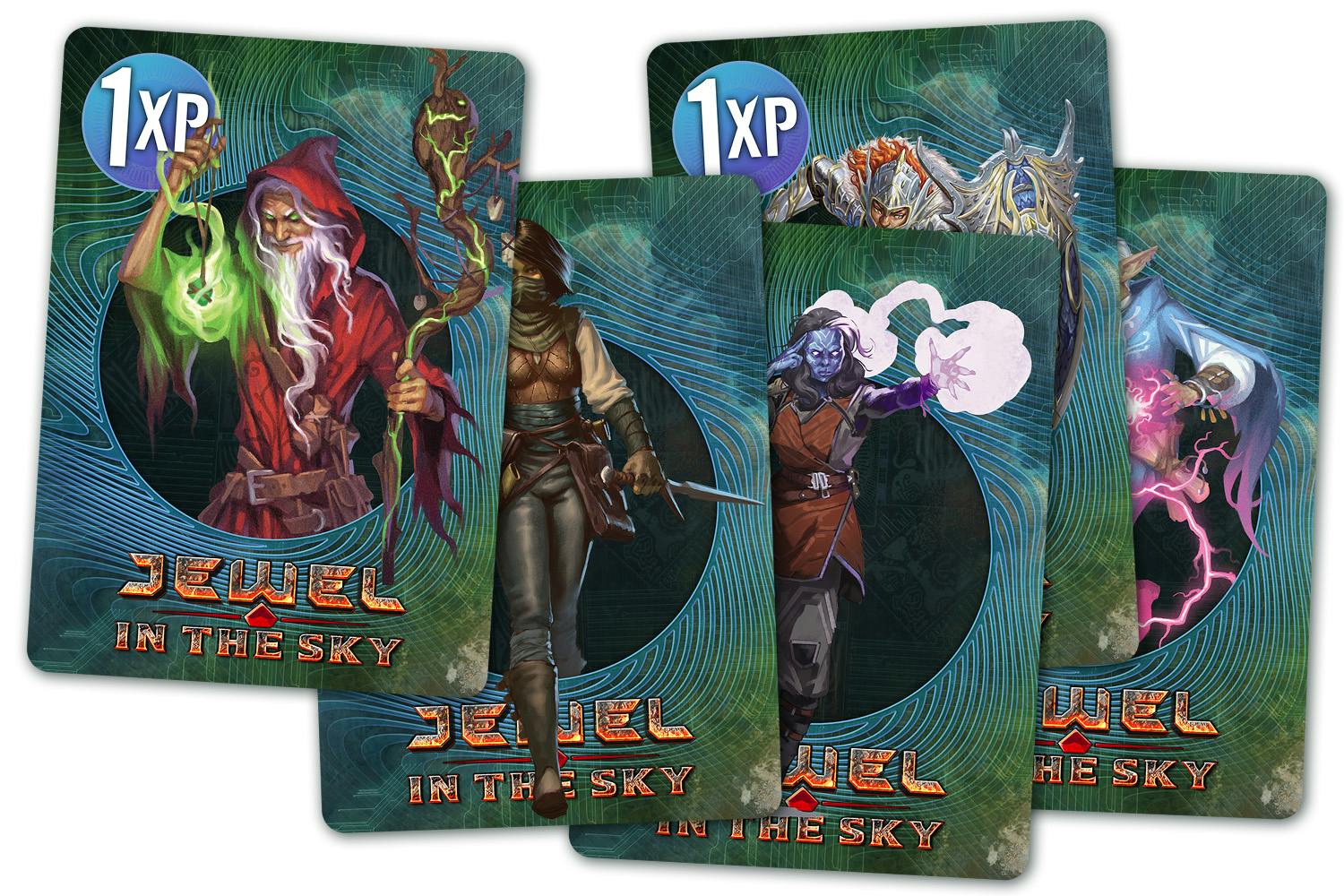 Mockup of the collection of XP cards accumulated so far.