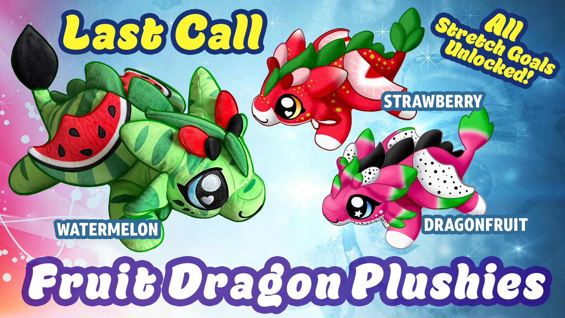 Fruit Dragon Plushies