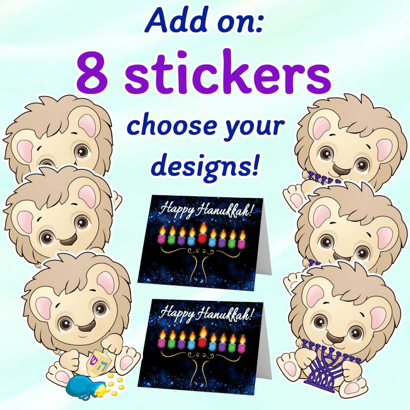 8 Hanukkah stickers