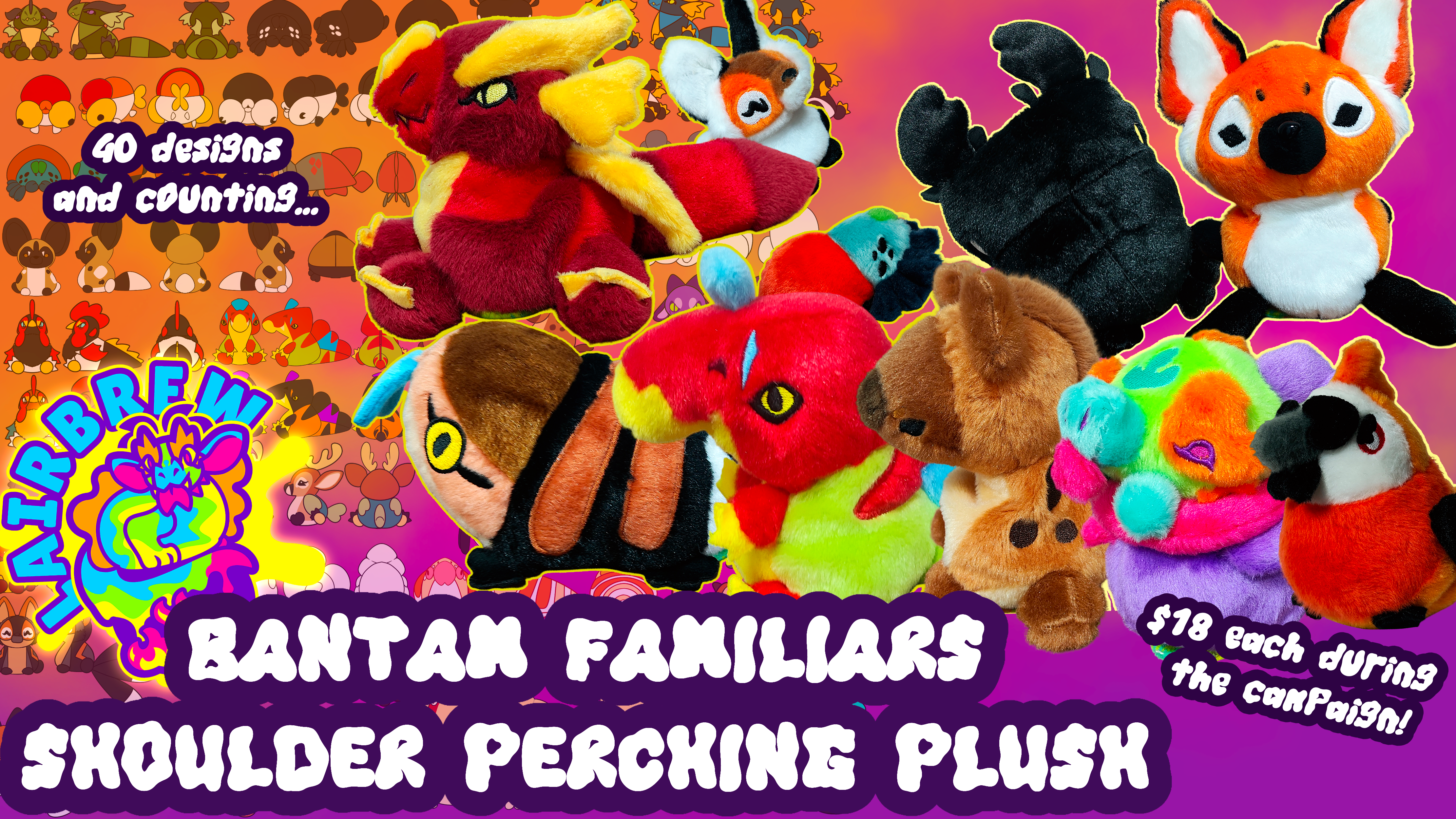 Bantam Familiars - Perching plush!