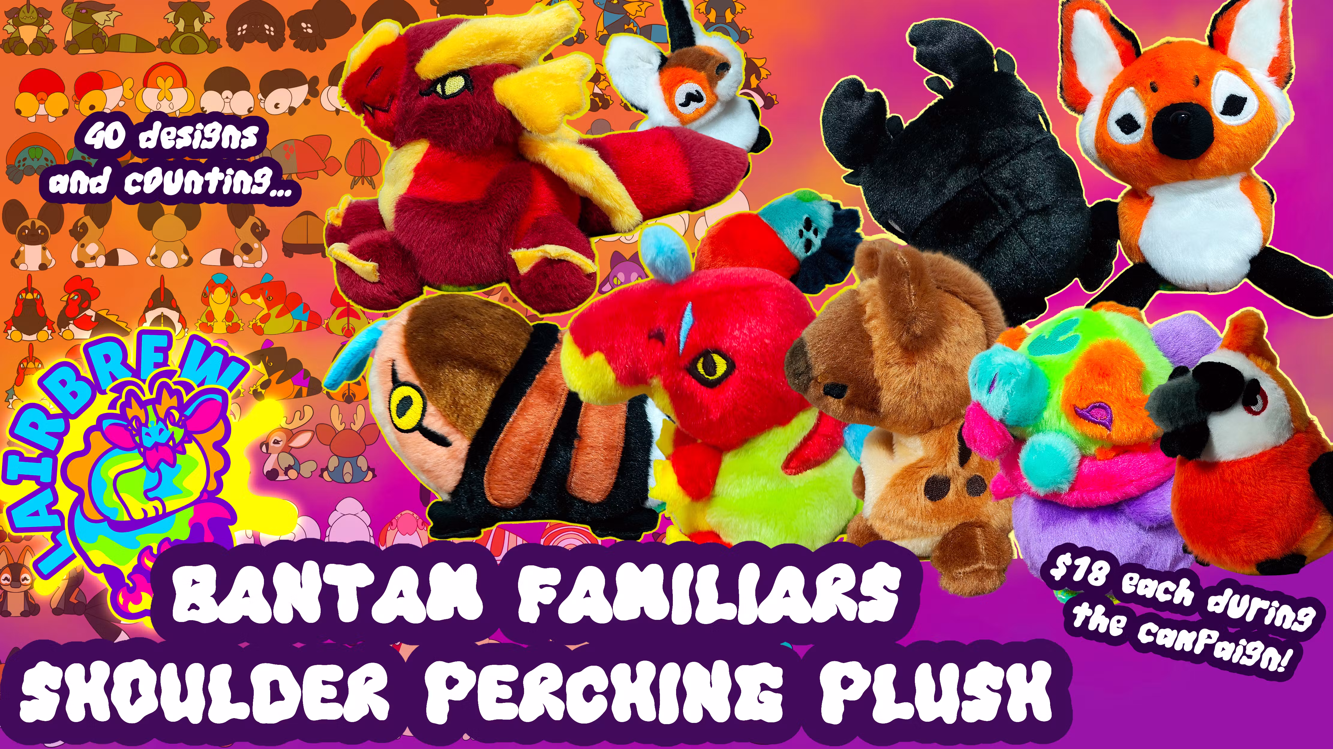 Bantam Familiars - Perching plush!