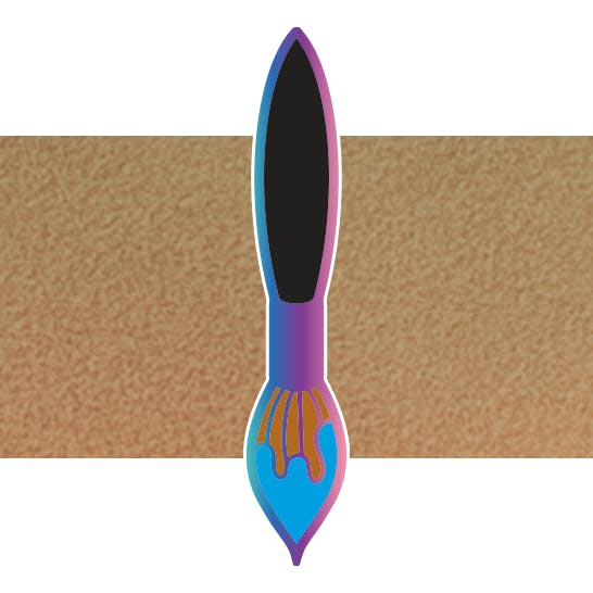 Black Brush Mini Pin