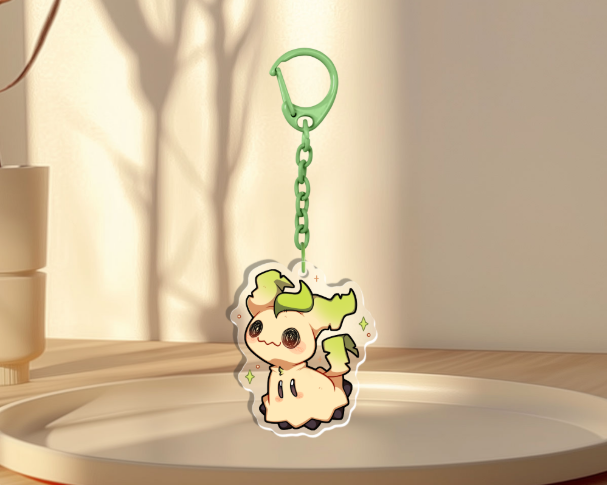 Leafeon Mimikyu Acrylic Keychain