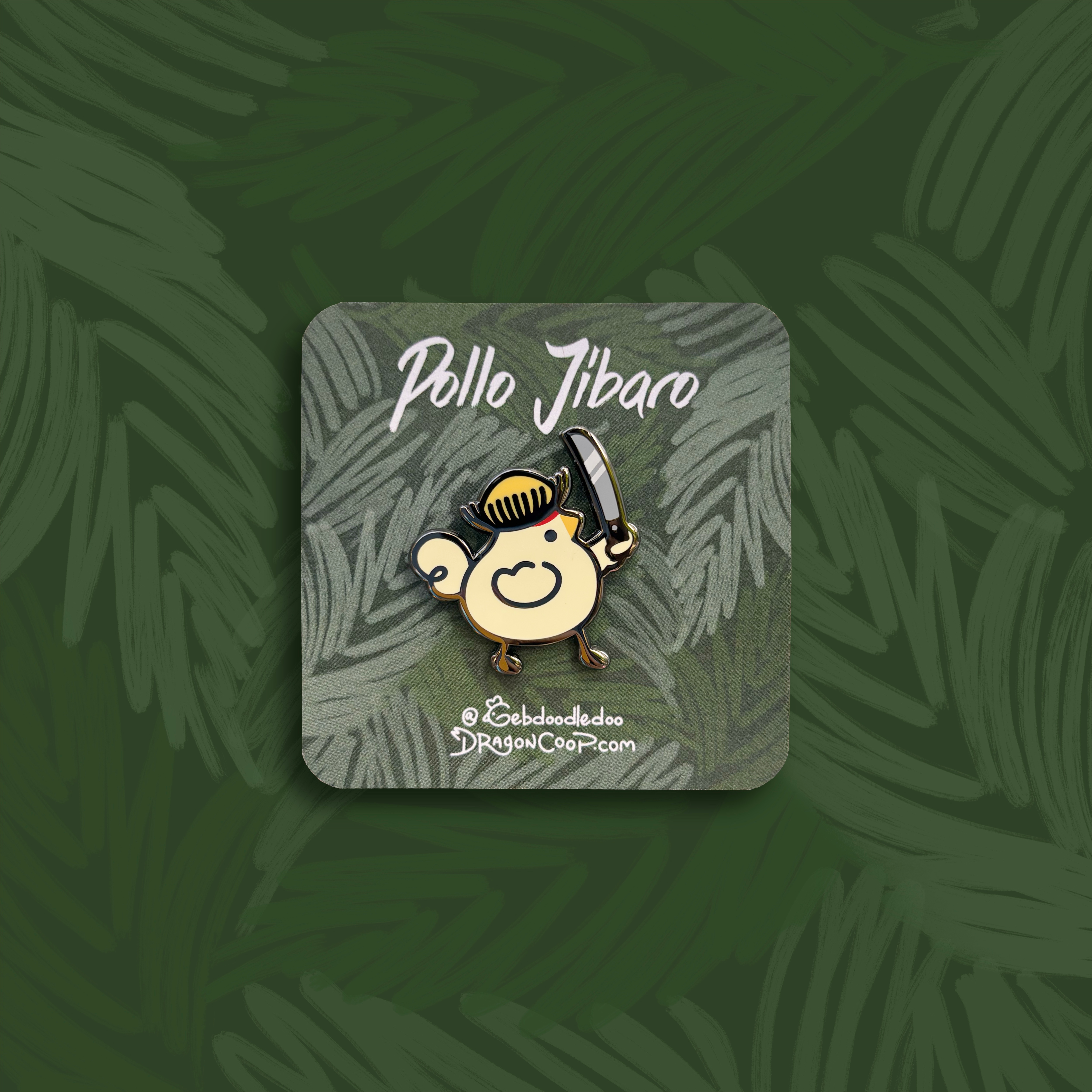 Jíbaro Chook Enamel Pin