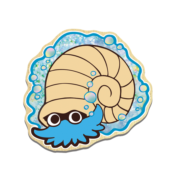 Ammonite wooden pin