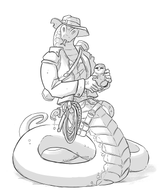 Alkali Jones (31st Century Serpent-folk Archeologist)