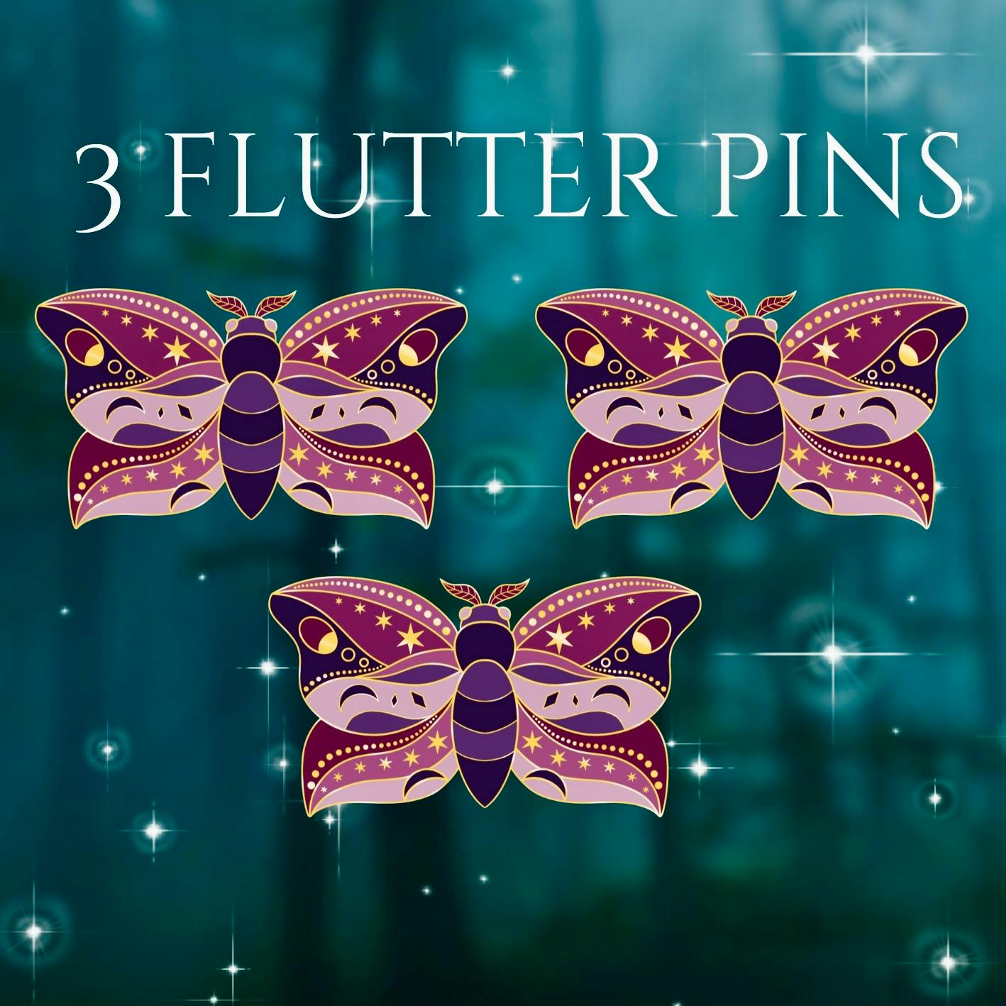 Three Flutter Pins