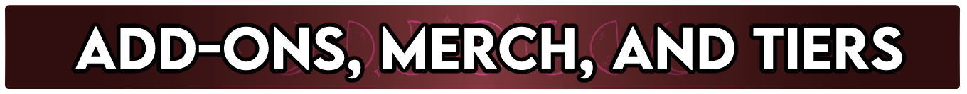 Add-ons, merch, and tiers