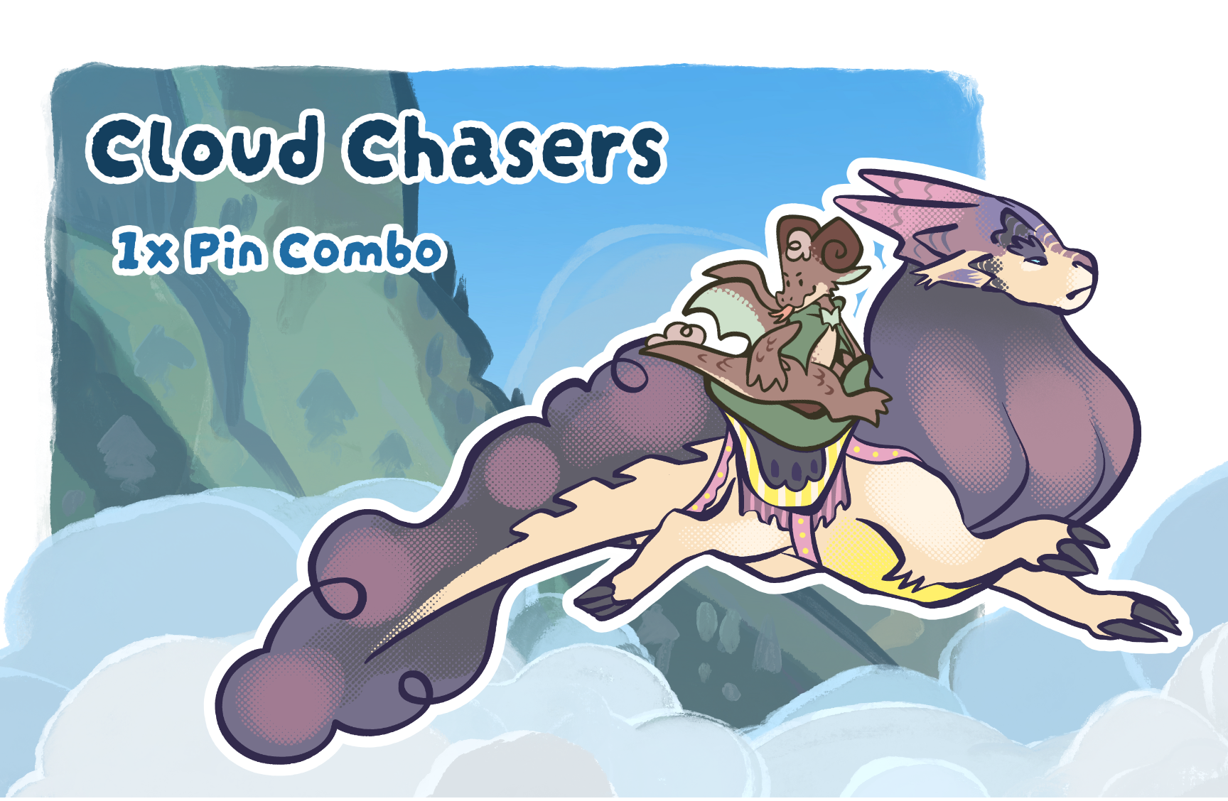 Cloud Chaser Enamel Pin & Rider Magnet