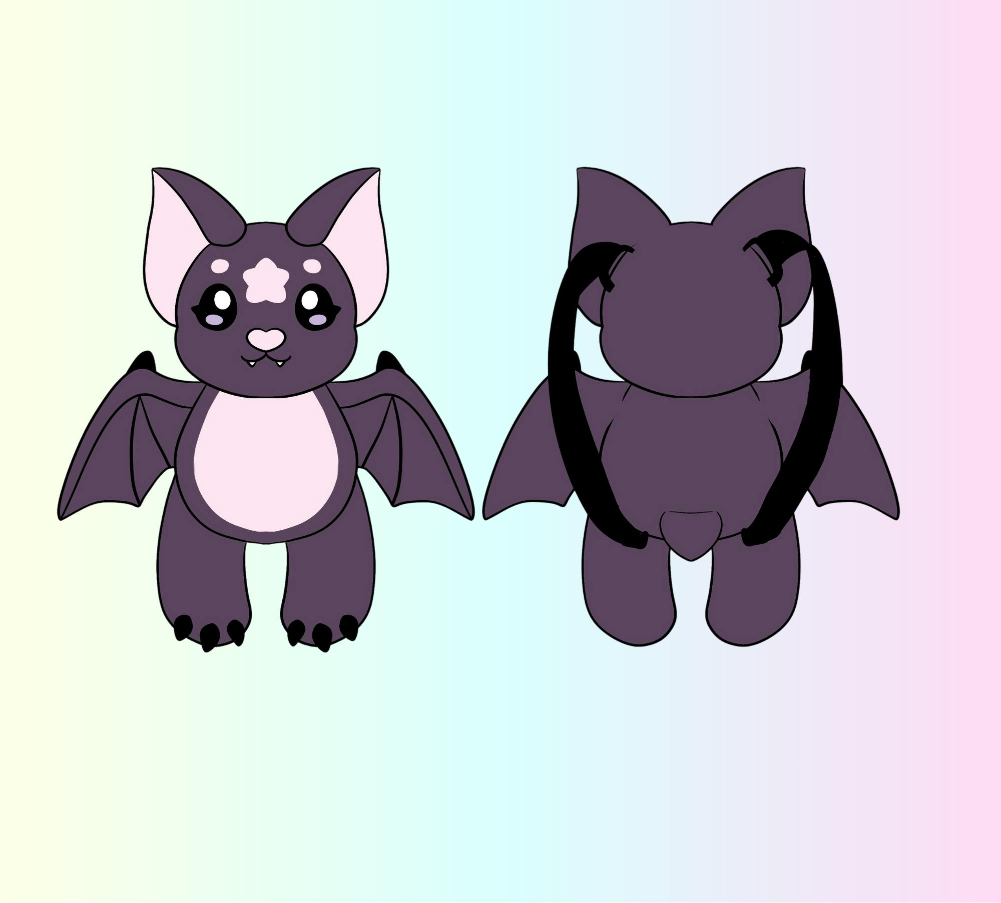 Berry the Bat plush Backpack