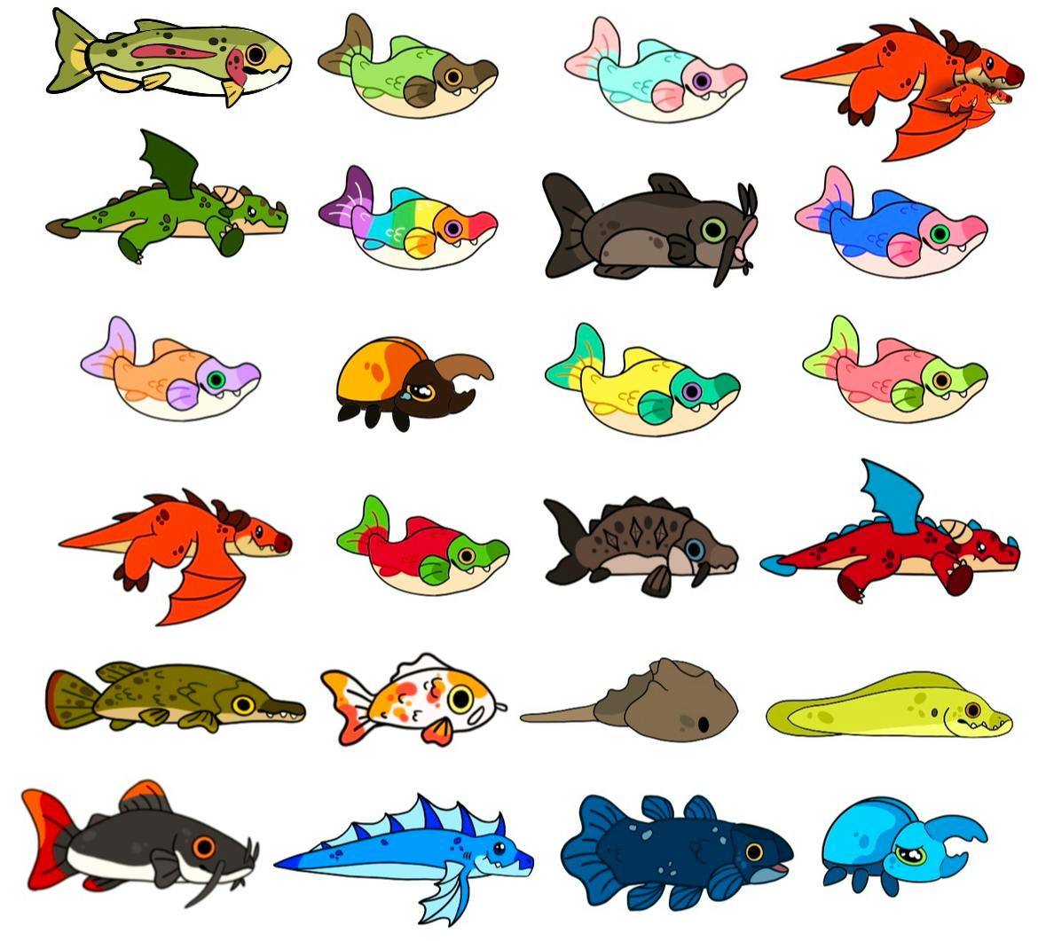 Full set of all 24 plush designs