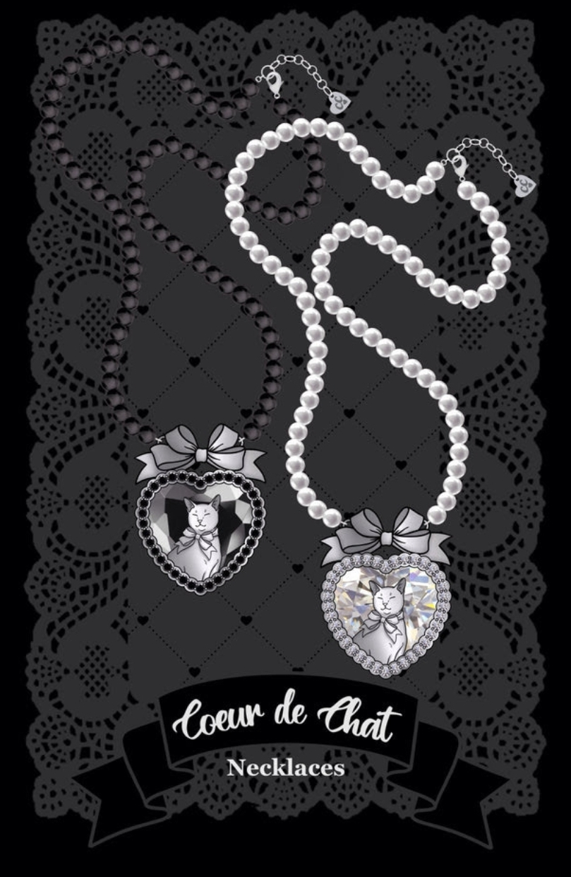Cœur de Chat necklace SET OF 2