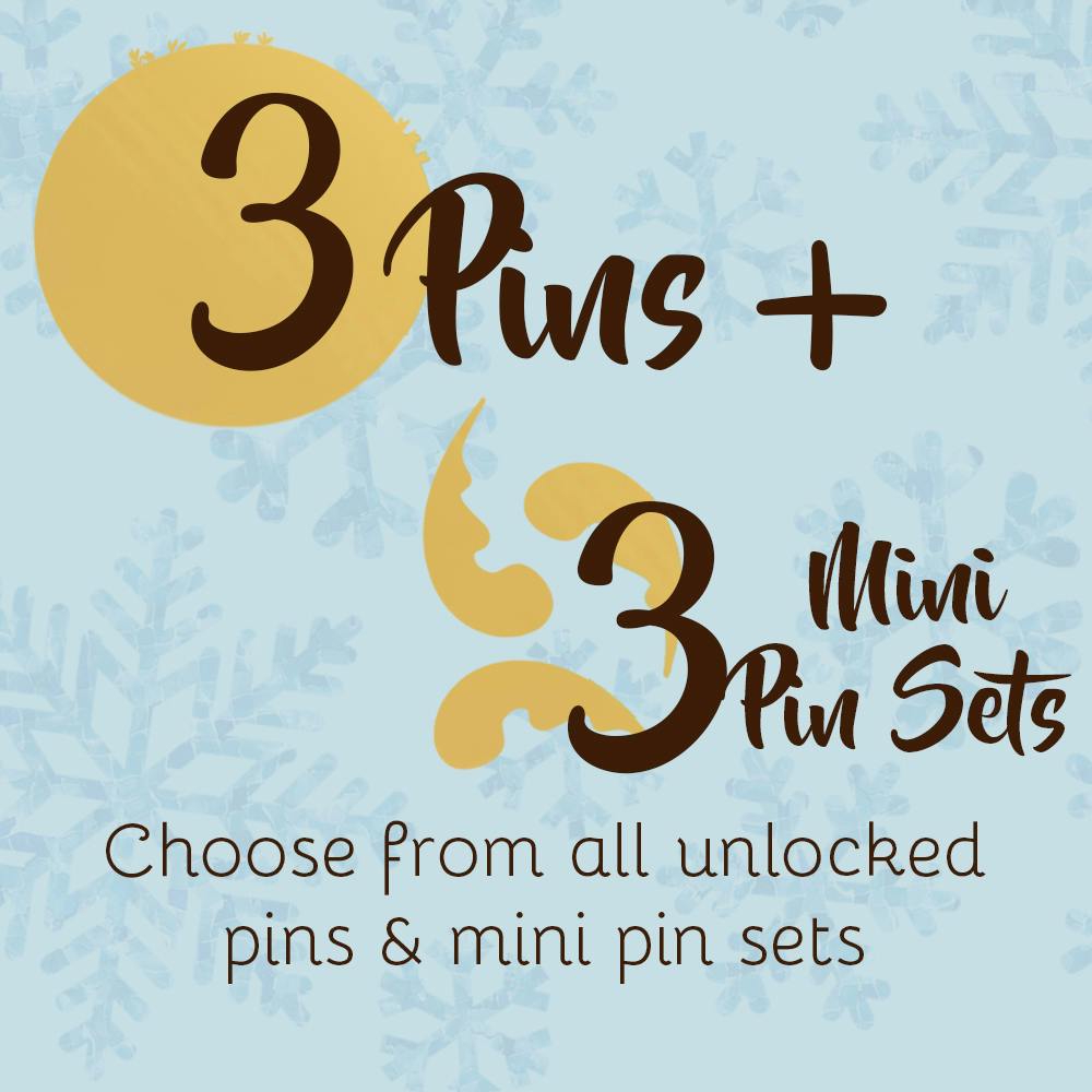 3x Pins & 3x Mini Pin sets - Three favorite seasons and mini’s
