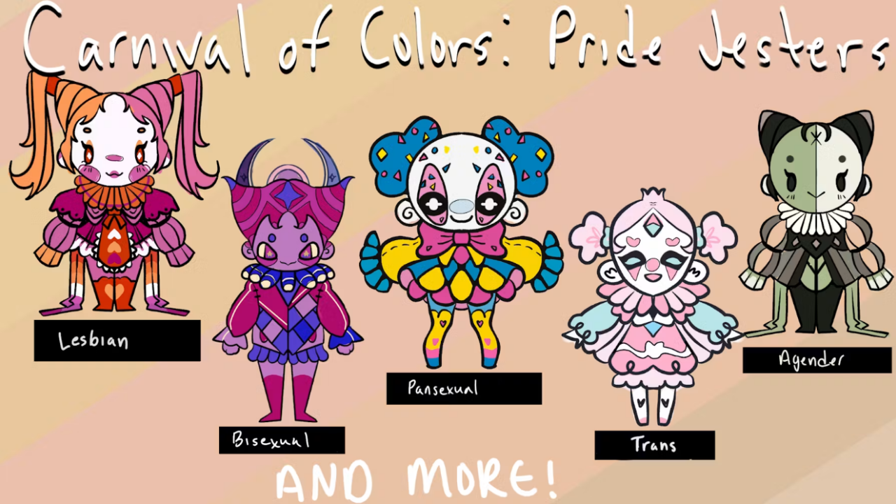 Carnival of Colors: Pride Jesters Enamel Pins