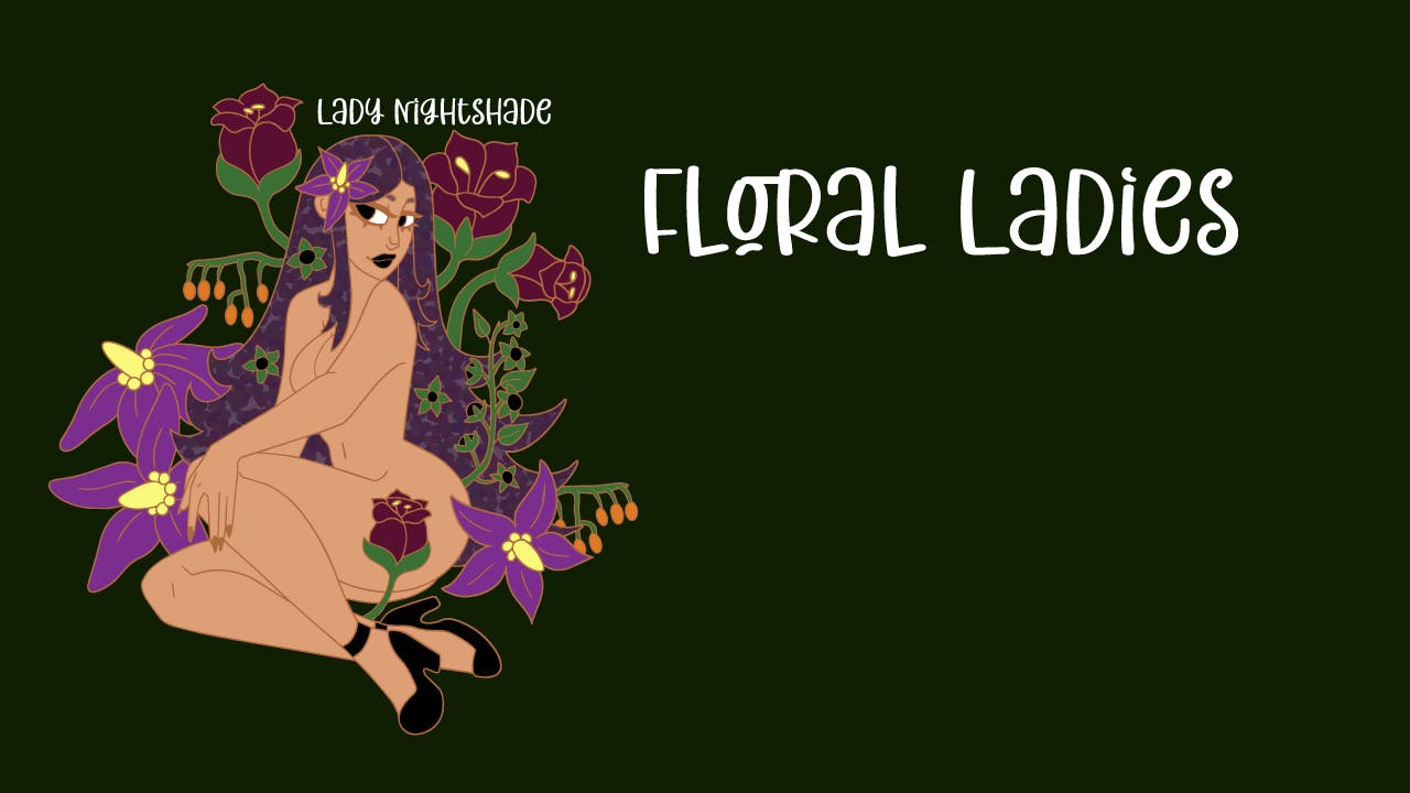Floral Ladies Enamel Pins
