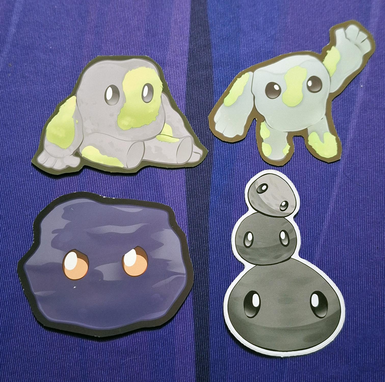 Rock Creature Set - 4 Stickers