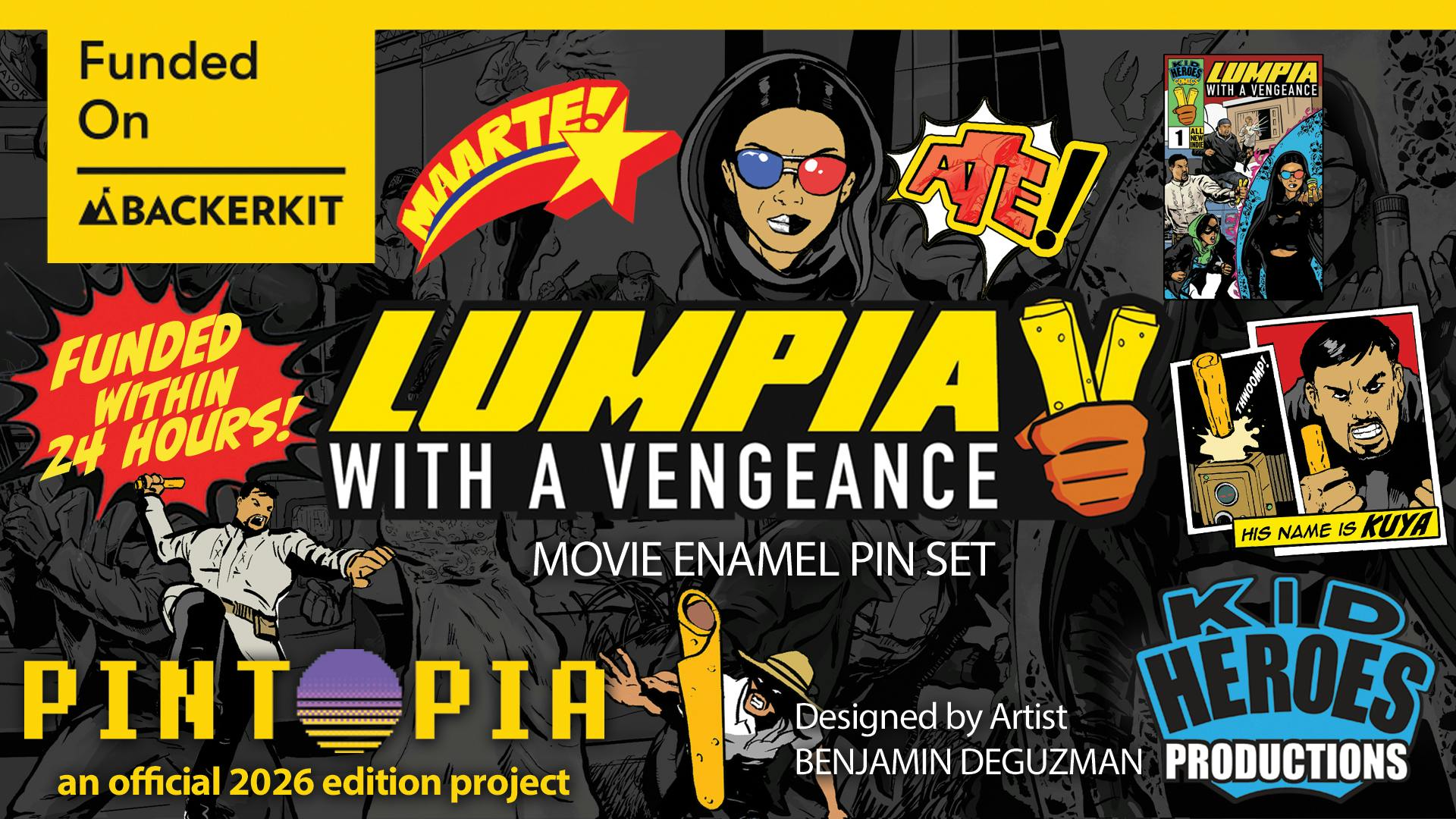 LUMPIA WITH A VENGEANCE Movie Enamel Pin Set!