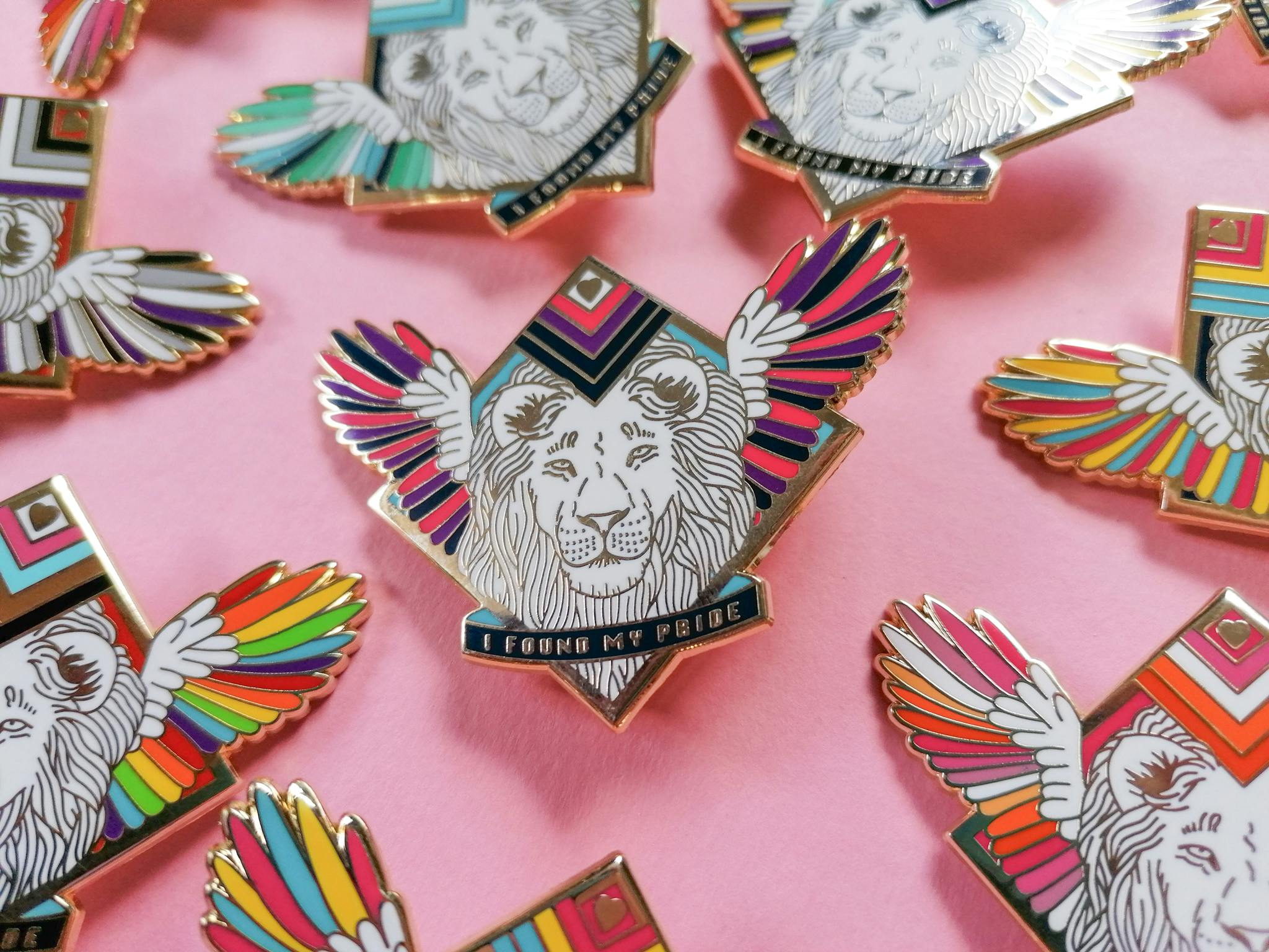 Bi Pride Lion Pin