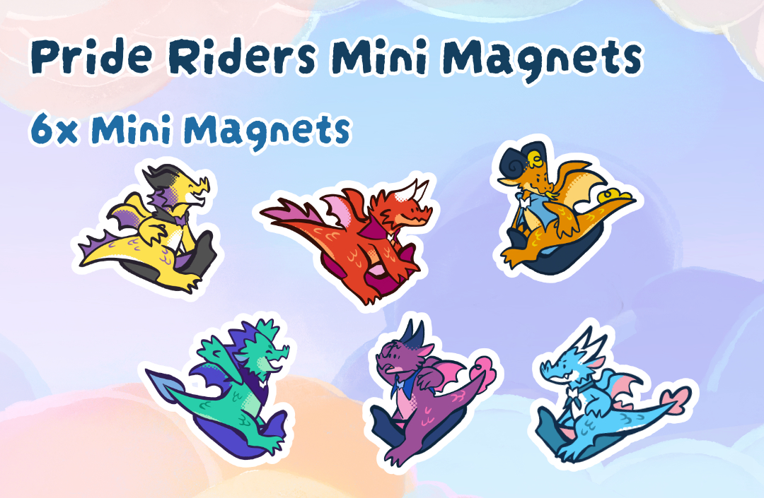 Pride Riders Mini Magnet Set