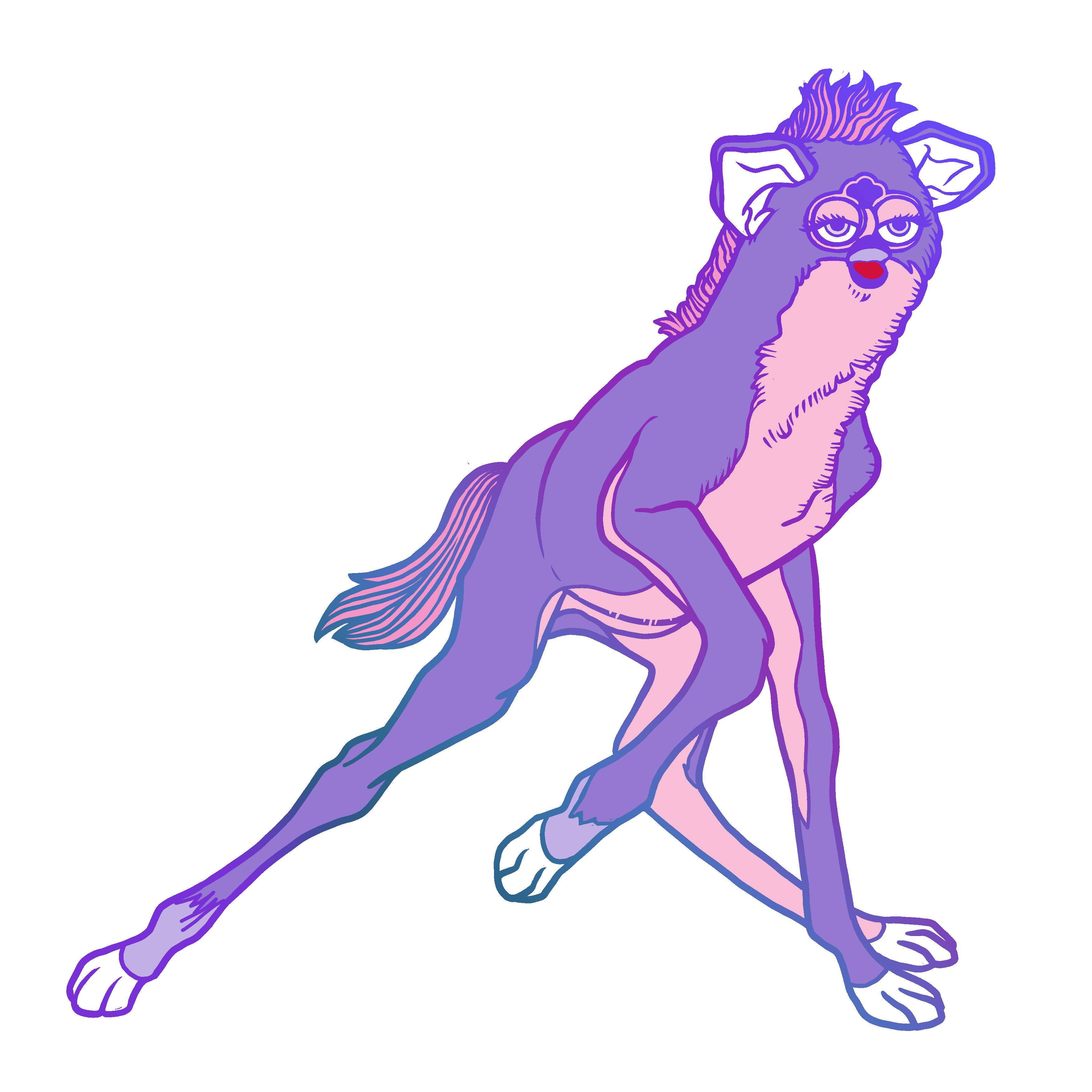 1x FURBTAUR rainbow Pin