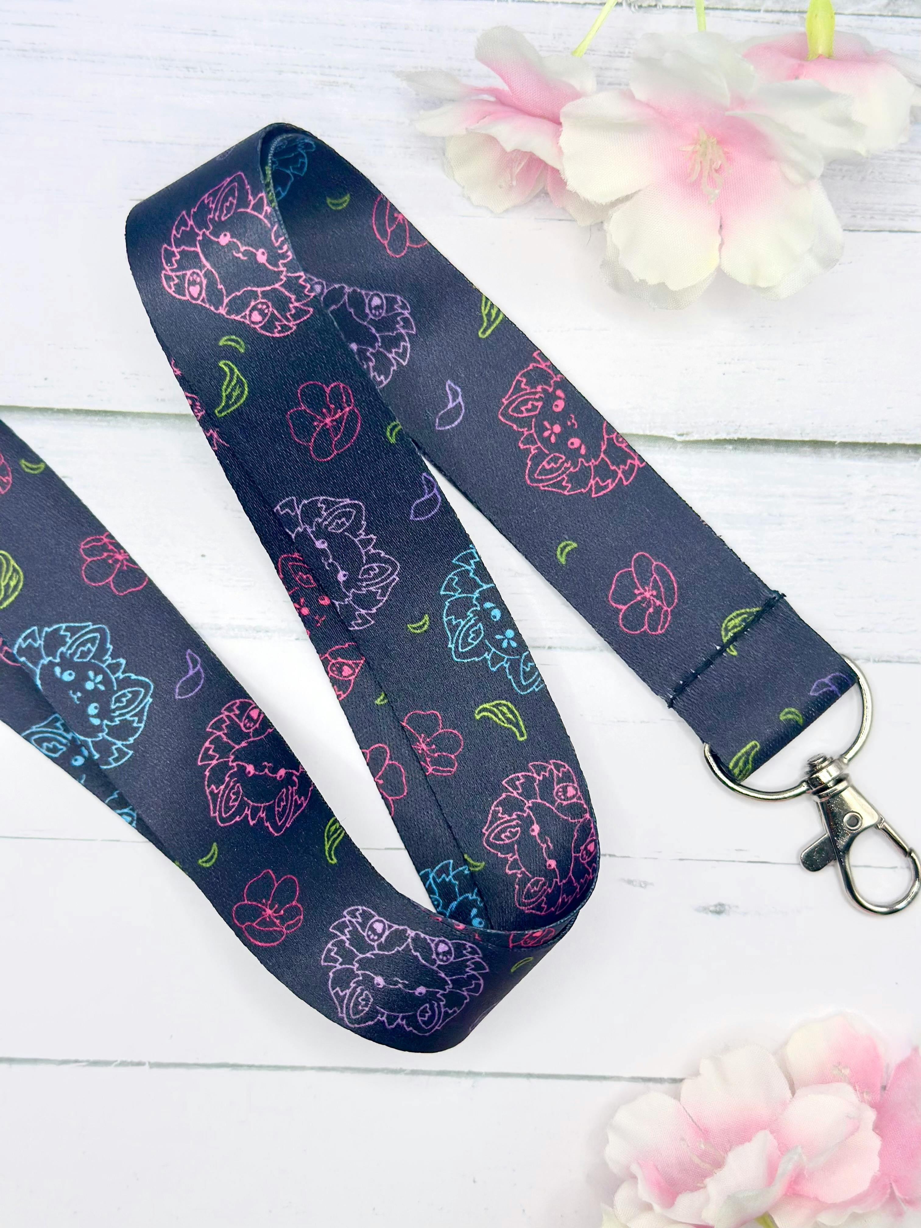 Black Kitsune Lanyard