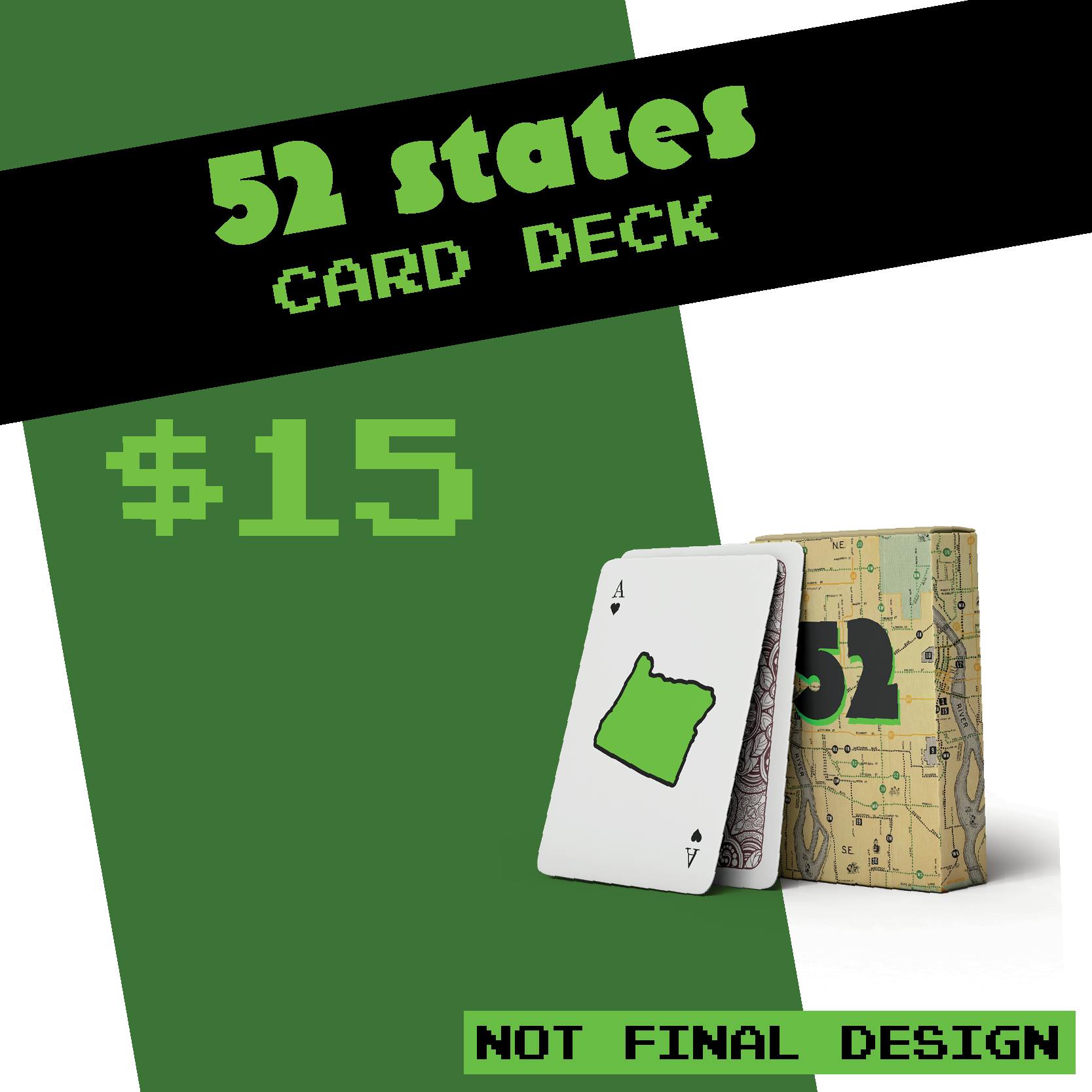 Portland Oregon Trail 52 Card Deck