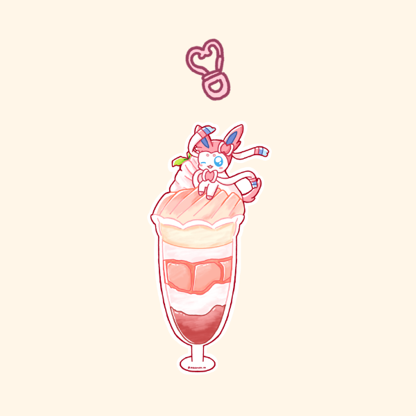 Peach Parfait Keychain