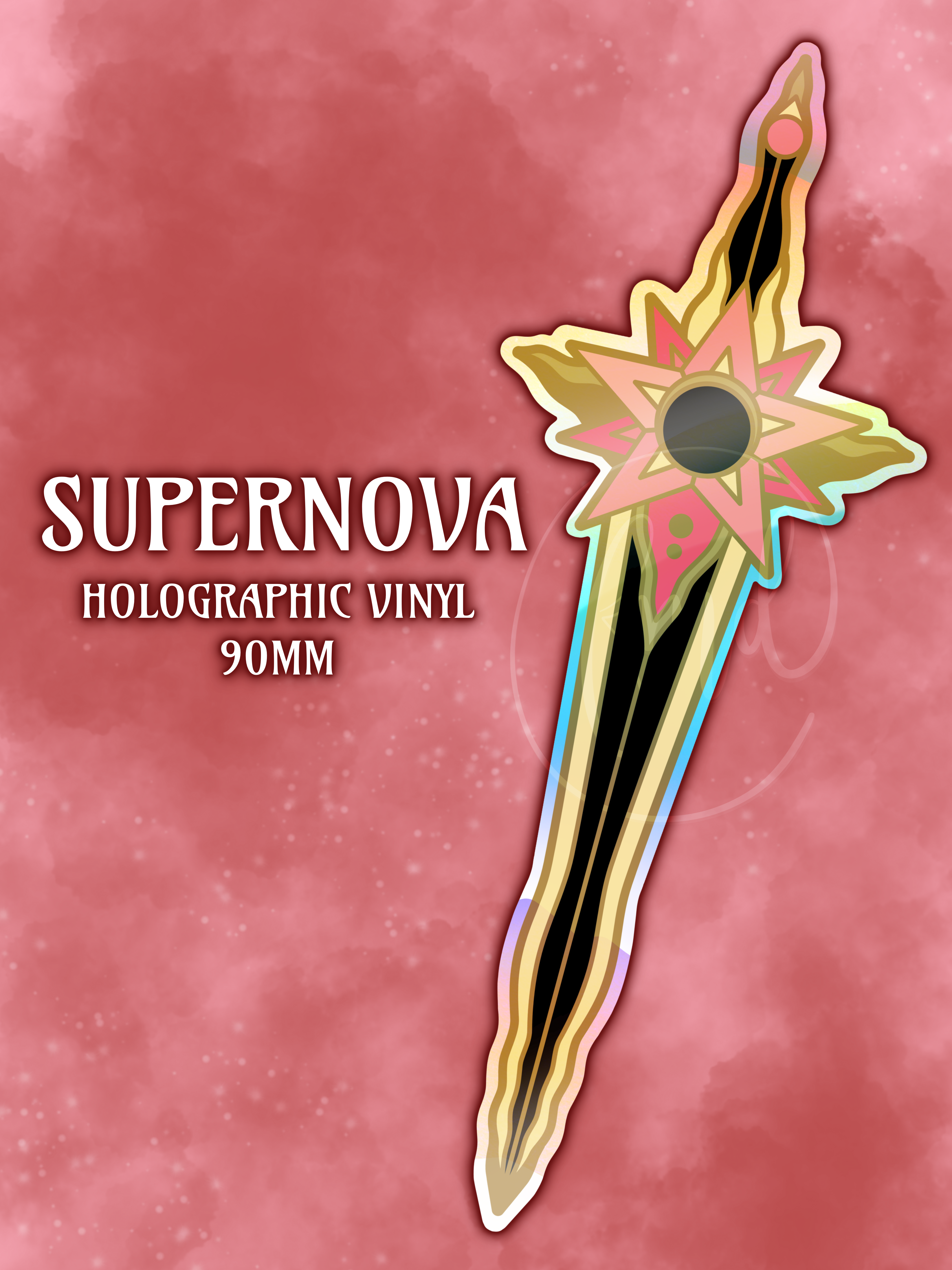 Supernova Holographic Sticker